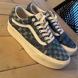 Vans denim woven platform sneakers